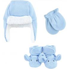 Hudson Trapper Hat, Mitten and Bootie Set - Blue Elephant (10159393)