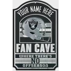 WinCraft Las Vegas Raiders Personalized Fan Cave Wood Sign
