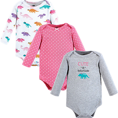 Hudson Cotton Long-Sleeve Bodysuits 3-pack - Cuteasaurus (10118854)