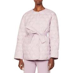 Sandro Rayja Quilted Belted Jacket - Lilac