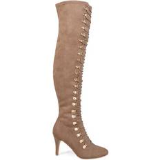 Journee Collection Trill Medium Calf - Taupe