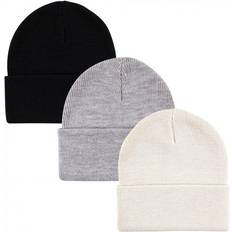 Hudson Baby Knit Cuffed Beanie 3-Pack - Cream Black (10115137)