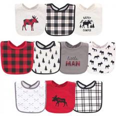 Hudson Cotton Bibs Buffalo Plaid Moose 10-pack