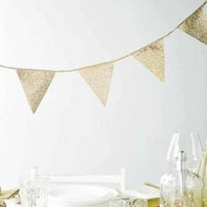 Talking Tables Luxe Gold Glitter Bunting, 3m