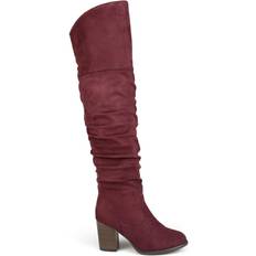 Journee Collection Kaison Wide Calf - Wine