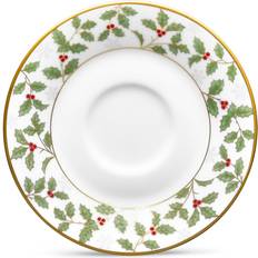 Noritake Holly and Berry Gold Saucer Plate 15.24cm 4pcs