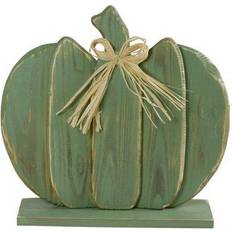 Northlight Seasonal 14in. Green Slatted Halloween Pumpkin Green