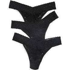 Hanky Panky Signature Lace Original Rise Thong 3-pack - Black