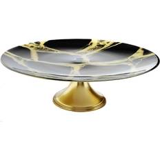 Classic Touch Marbleized Cake Plate 33.02cm