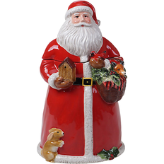 Red Biscuit Jars Certified International Magic of Christmas 3D Santa Biscuit Jar 2.129L