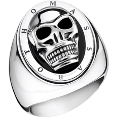 Onyx Jewellery Thomas Sabo Skull Ring - Silver/Black/Onyx