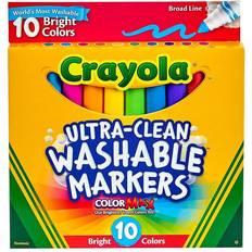 Crayola Ultra Clean Markers Broad Line Bright 10-pack