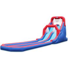 Sunny & Fun Inflatable Water Slide with Climbing Wall & Dual Slides