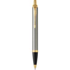 Parker IM Ballpoint Pen Medium Brushed Metal GT Finish