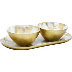 Classic Touch Marbleized Serving 3pcs