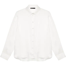 Maje Cecily Silk Shirt - White