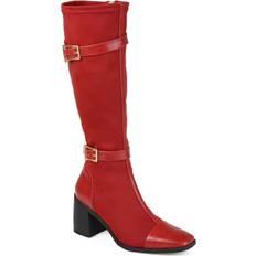 Journee Collection Gaibree Extra Wide Calf - Red