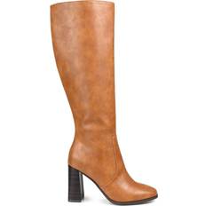 Journee Collection Karima Wide Calf - Cognac