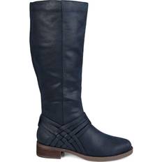 Journee Collection Meg Wide Calf - Navy