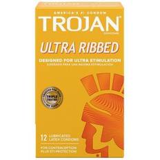 Trojan Stimulations Ulta Ribbed 12 Pack in stock