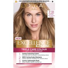 Nourishing Permanent Hair Dyes L'Oréal Paris Excellence Creme #7.31 Natural Dark Caramel Blonde