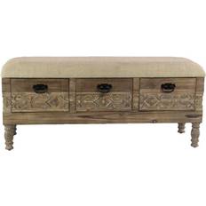 Olivia & May Carved Storage Bench 119.4x50.8cm