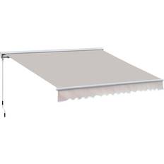 OutSunny Alfresco Garden Electric Retractable Canopy 3.5m, white