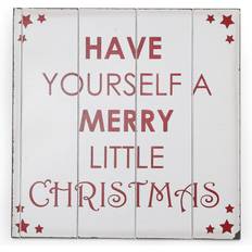 Christmas Shop Large Have Yourself A Very Merry Little Christmas Sign (One size (40cm X 40cm) (White Red)