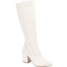 Journee Collection Tavia Wide Calf - White