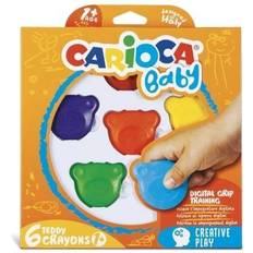 CARIOCA Teddy BABY, 6 stk, Blå, Grøn, Orange, Rød, Violet, Gul, 1 År, Dreng/Pige, Hængende boks, Motor skills training