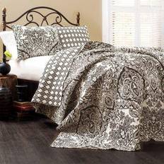 Lush Decor Aubree Quilts White, Black (274.32x233.68cm)