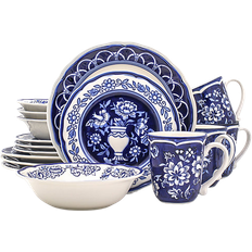 Euro Ceramica Blue Garden Dinner Set 16pcs