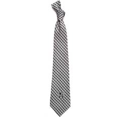 Grey - Men Ties Eagles Wings Gingham Tie - Kings