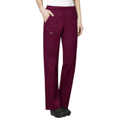 WonderWink Women's Pull-On Cargo Pant - Wine