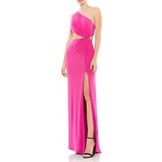 Mac Duggal One-Shoulder Cutout Jersey Gown - Magenta