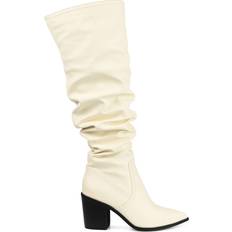 Journee Collection Pia Wide Calf - Bone