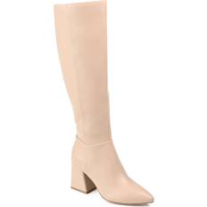 Journee Collection Landree Wide Calf - Beige