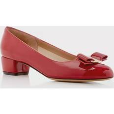 Ferragamo Vara - Rosso/Gold Patent Leather