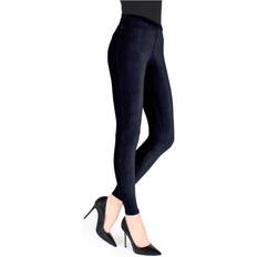 MeMoi Thin-Rib Corduroy Leggings - Navy