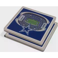 Blue Coasters YouTheFan Dallas Cowboys 3D Stadium Views Coaster 2pcs