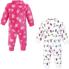 Hudson Baby Plush Jumpsuits - Pink Christmas Lights (10115746)