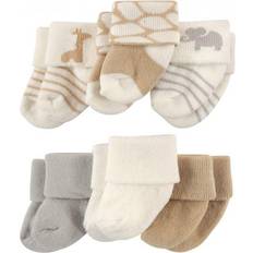 Luvable Friends Newborn Socks 6-Pack - Safari (10720622)