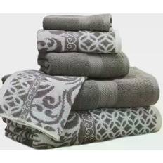 Modern Threads Trefoil Towel Grey (137.16x68.58cm)