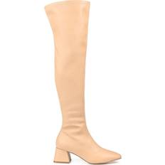 Journee Collection Melika Extra Wide Calf - Tan