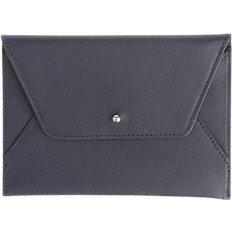 Royce New York Leather Passport Holder - Navy Blue