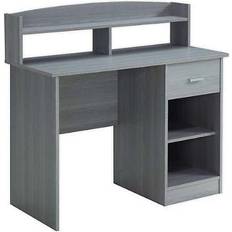 Techni Mobili Hutch Grey Writing Desk 47.6x104.1cm