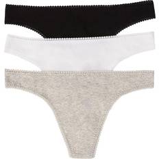 On Gossamer Cabana Cotton Hip G Thong 3-pack - Black/White/Grey