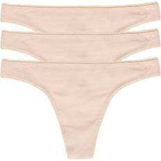 On Gossamer Cabana Cotton Hip G Thong 3-pack - Beige