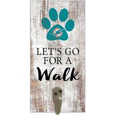 Fan Creations Miami Dolphins Dog Leash Holder Sign Board