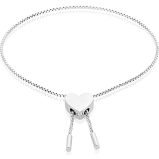 Adornia Heart Bolo Bracelet - Silver